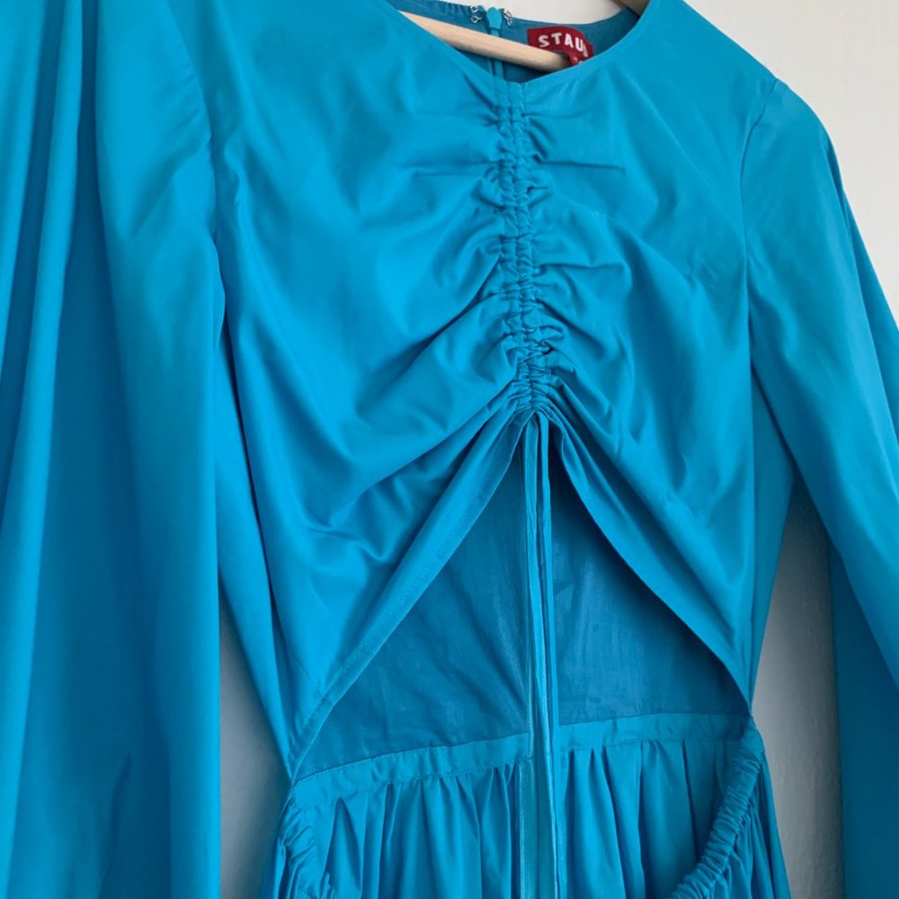 SOLD NWT Staud Tangier Cutout Ruched Maxi Dress XS - Picture 12 of 15